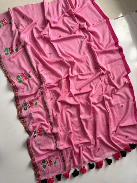 Vastrangan lotus embroidery sarees suppliers in india